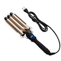 HKM-770387 LCD Temperature Control Curling Iron in Pink and Tuhao Gold - Multiple Barrel Sizes Available
