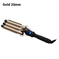 HKM-770387 LCD Temperature Control Curling Iron in Pink and Tuhao Gold - Multiple Barrel Sizes Available