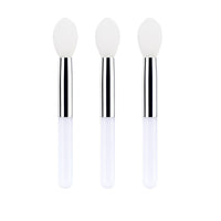 HKM-002323 Mini Silicone Lip Brush Set - 3 Portable Brushes for Lip Mask, Lipstick, and Lip Gloss Application