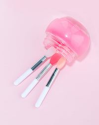 HKM-002323 Mini Silicone Lip Brush Set - 3 Portable Brushes for Lip Mask, Lipstick, and Lip Gloss Application