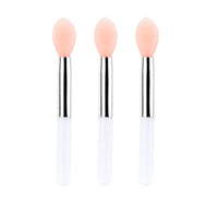 HKM-002323 Mini Silicone Lip Brush Set - 3 Portable Brushes for Lip Mask, Lipstick, and Lip Gloss Application