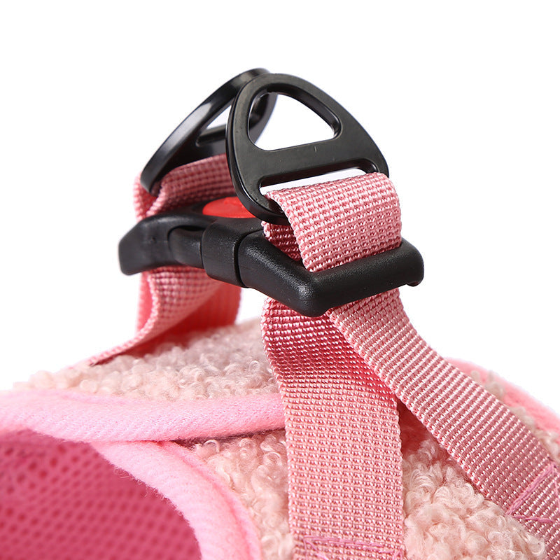 HKM-516051 Adjustable Terylene Pet Chest Strap - Available in Pink, Gray, and Blue-Black