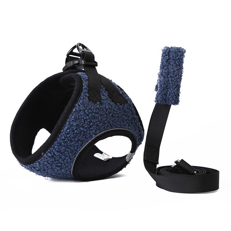 HKM-516051 Adjustable Terylene Pet Chest Strap - Available in Pink, Gray, and Blue-Black