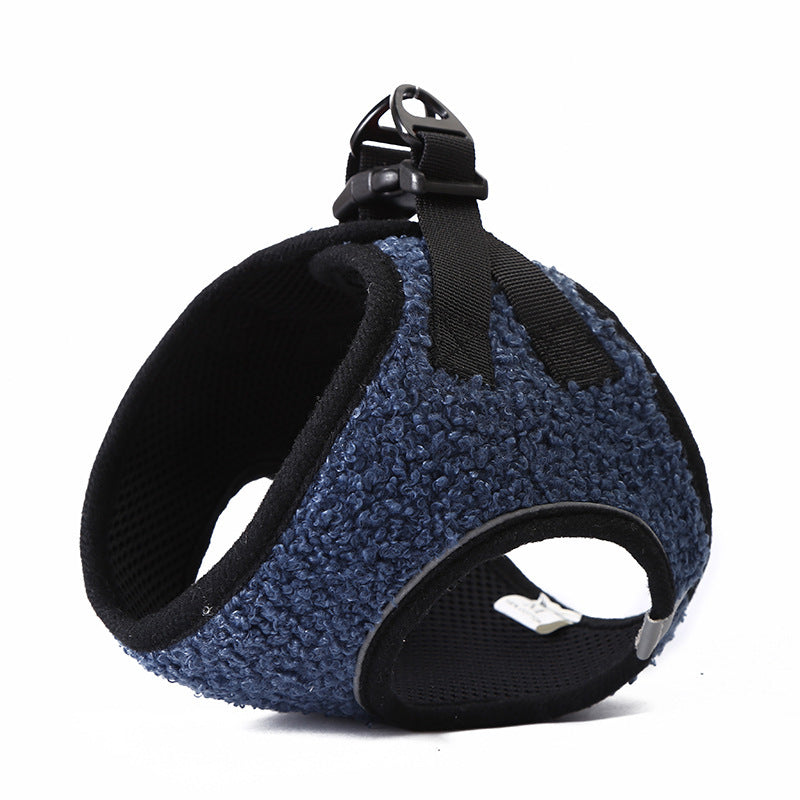 HKM-516051 Adjustable Terylene Pet Chest Strap - Available in Pink, Gray, and Blue-Black