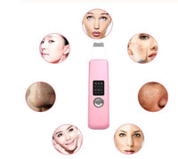 HKM-044819 Ultrasound Skin Beauty Device - Shovel Skin Machine in White and Pink, Dual Language Support