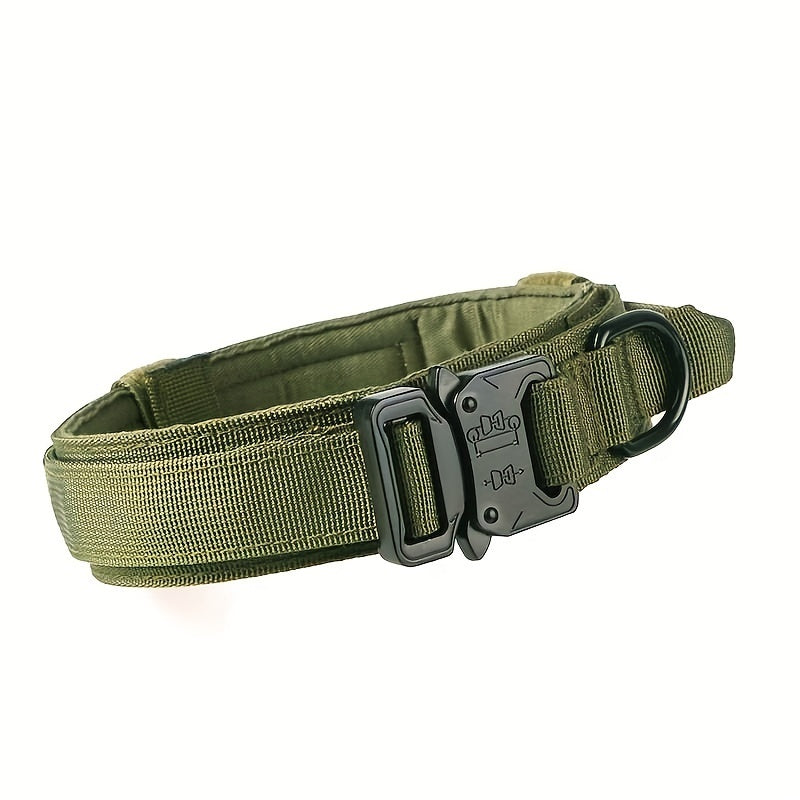 HKM-172243 Heavy Duty Tactical Dog Collar with Handle for Enhanced Control and Comfort for Medium to Large Dogs