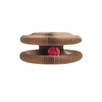 HKM-184403 Accordion Cat Toy - Multi-Shape Scratching Board with Bell Ball for Active Play and Exercise