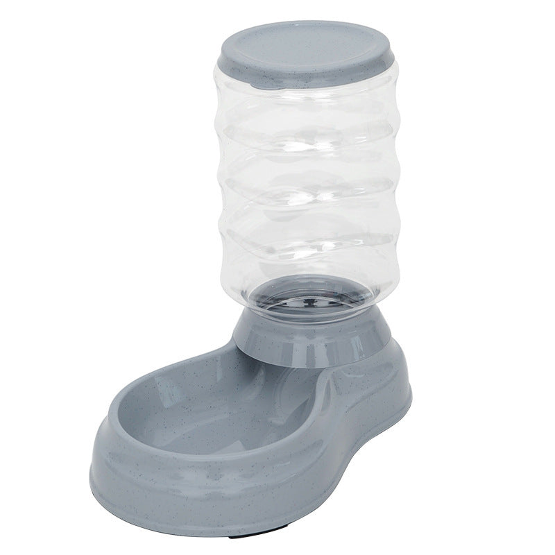 HKM-475667 3.8L Pet Water Dispenser with Food Bowl for Cats and Dogs - Durable PP Material, Universal Design