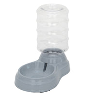HKM-475667 3.8L Pet Water Dispenser with Food Bowl for Cats and Dogs - Durable PP Material, Universal Design