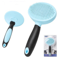 HKM-003155 Steel Needle Round Head Massage Comb for Pet Grooming with Anti-Slip Handle