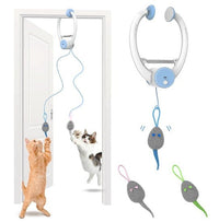 HKM-004435 Colorful Interactive Electric Mouse Toy for Pets - Automatic Door Holder with Hanging Feature