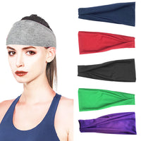 HKM-393747 Foldable Drawstring Elastic Cotton Headband - Unisex Sports Turban in Multiple Colors