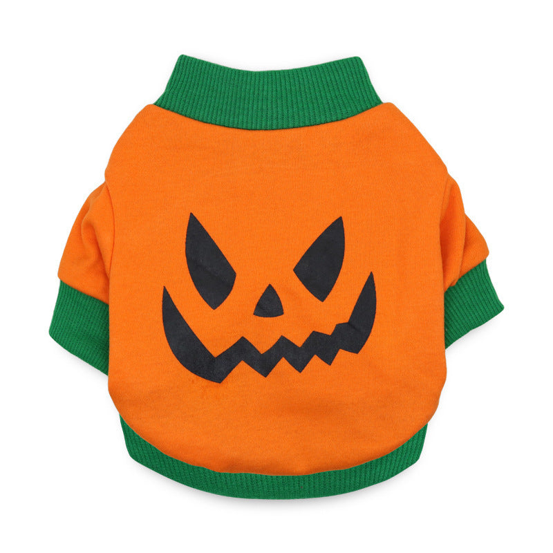 JMT-898122 Cotton Wool Short Sleeve Pet T-shirt in Various Halloween and Holiday Themes