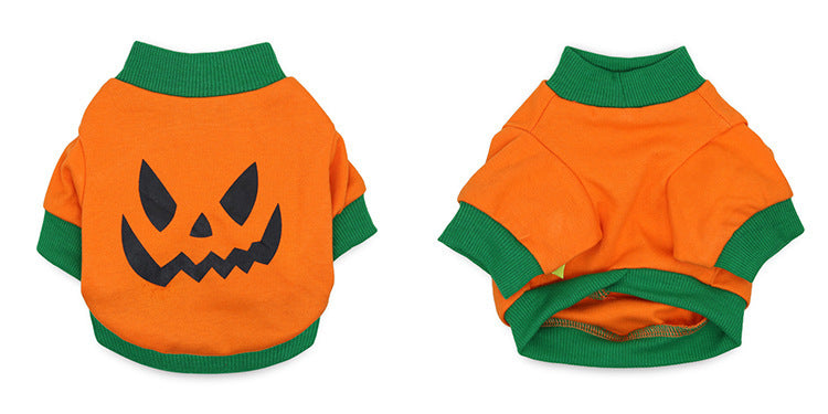 JMT-898122 Cotton Wool Short Sleeve Pet T-shirt in Various Halloween and Holiday Themes