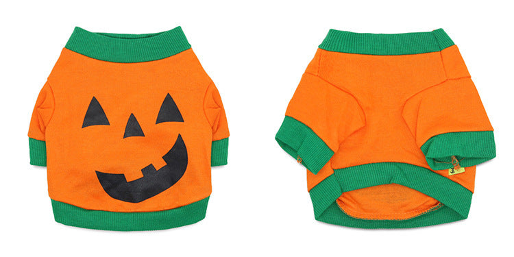 JMT-898122 Cotton Wool Short Sleeve Pet T-shirt in Various Halloween and Holiday Themes