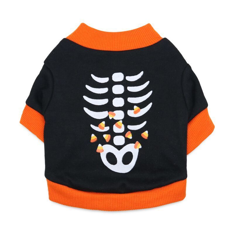 JMT-898122 Cotton Wool Short Sleeve Pet T-shirt in Various Halloween and Holiday Themes