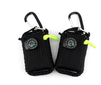 HKM-120851 Emergency Outdoor Survival Kit with Climbing Rope, Hand-Woven Camping Bag, and Equipment Umbrella
