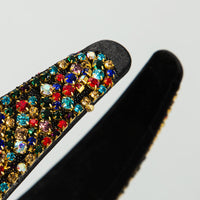 HKM-064915 Elegant Wide-Edge Rhinestone Headband for Fashionable Looks