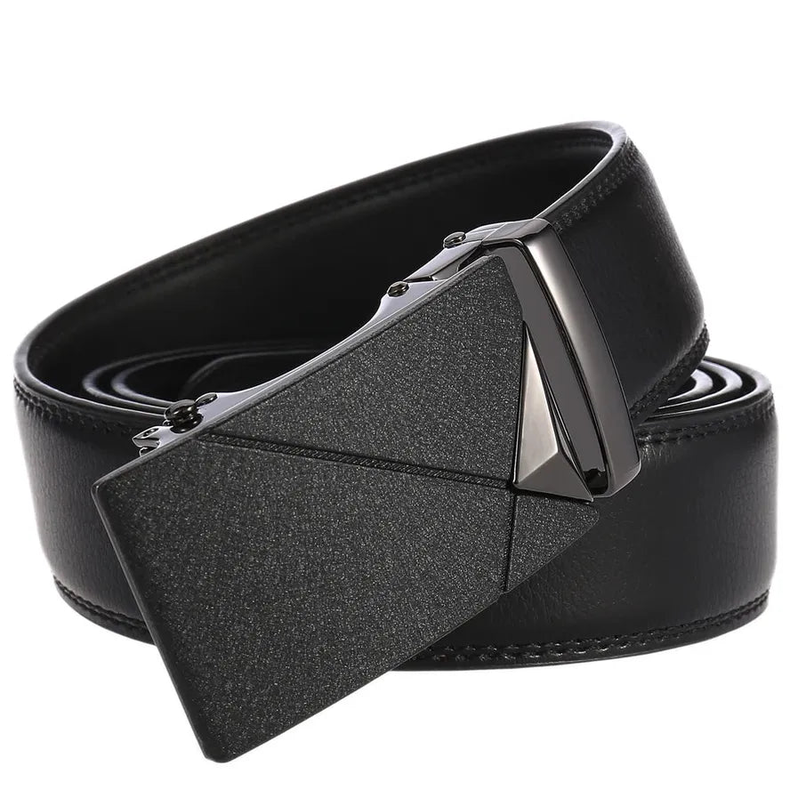 HKM-726163 Men's Automatic Buckle Leather Belt - Model LY36-7795-1