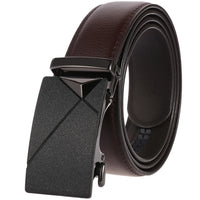 HKM-726163 Men's Automatic Buckle Leather Belt - Model LY36-7795-1