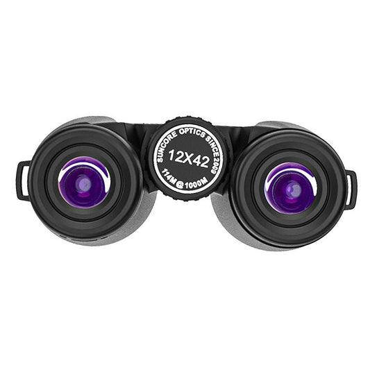 HKM-945811 12x42 High Power HD Black Binoculars for Outdoor Sports and Nature Viewing