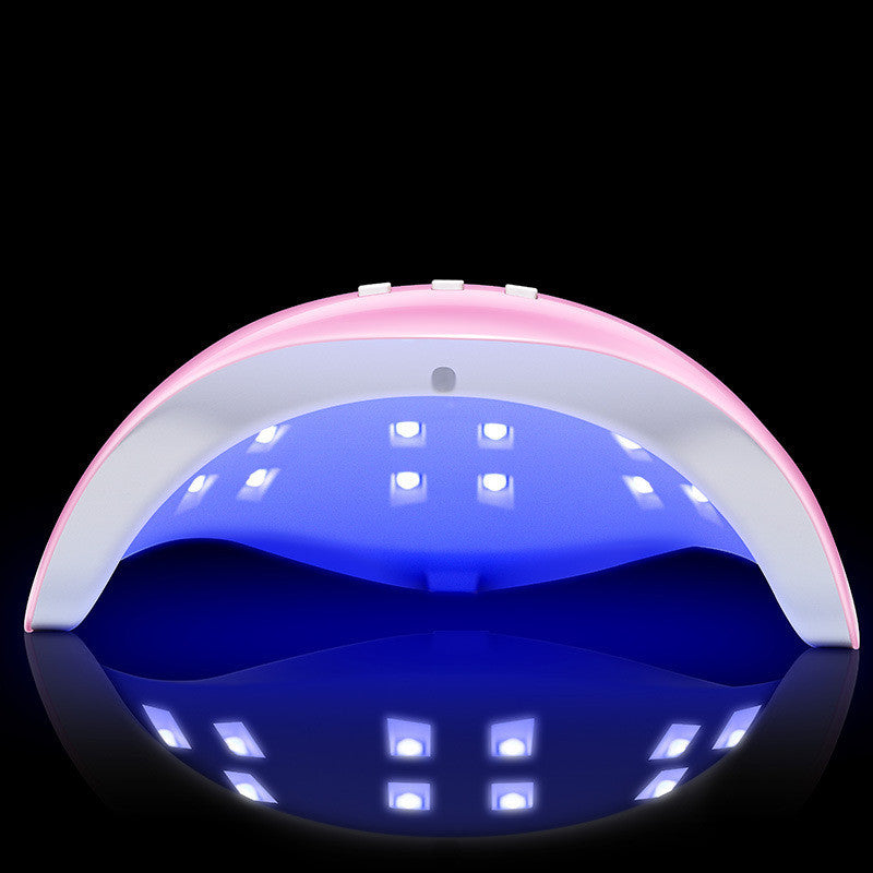 HKM-320211 54W Induction Nail Lamp with Dual Light Source, LCD Display, Infrared Sensor, and USB Power Supply