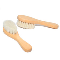 HKM-828627 Baby Lotus Wood Comb and Bath Brush Set - Gentle Hair Care for Infants