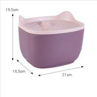 HKM-586323 Pet Cat Drinking Fountain - Removable, Washable, and 2.5L Capacity with USB Cable and Built-in Filter, Available in Pink Purple or Green Yellow