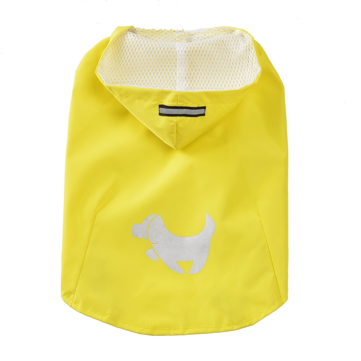 HKM-680915 Puppy Print Waterproof Raincoat for Dogs in Yellow, Blue, and Pink, Sizes S to XL