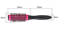 HKM-794707 Ceramic Round Hair Brush with Detachable Handle, High-Temperature Resistant, 50mm Diameter, Suitable for All Hair Types