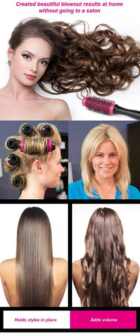 HKM-794707 Ceramic Round Hair Brush with Detachable Handle, High-Temperature Resistant, 50mm Diameter, Suitable for All Hair Types