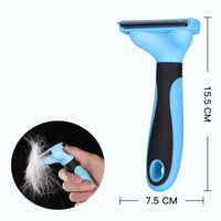 HKM-276499 Cat Hair Removal Comb - Effective Plastic and Metal Grooming Tool for Pets