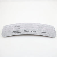HKM-645587 Curved Professional Nail File Set - 100/100, 100/180, 80/80 Grits for Perfect Manicures