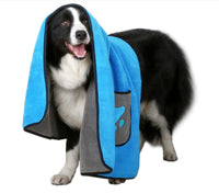 HKM-106003 Super Absorbent Dual-Sided Pet Bath Towel - Fast Drying 800g Microfiber Fiber