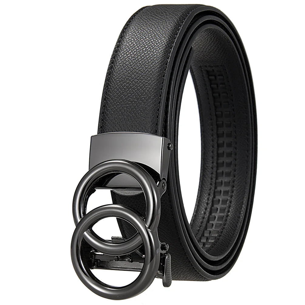 HKM-297875 Fashionable Customisable Circle Buckle PU Leather Waist Belt for Women