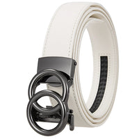 HKM-297875 Fashionable Customisable Circle Buckle PU Leather Waist Belt for Women