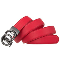 HKM-297875 Fashionable Customisable Circle Buckle PU Leather Waist Belt for Women