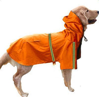 HKM-914067 Waterproof Reflective Raincoat for Large Dogs - Adjustable Fit, Durable PU Material, Multiple Sizes Available
