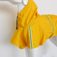 HKM-914067 Waterproof Reflective Raincoat for Large Dogs - Adjustable Fit, Durable PU Material, Multiple Sizes Available