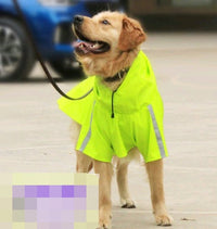 HKM-914067 Waterproof Reflective Raincoat for Large Dogs - Adjustable Fit, Durable PU Material, Multiple Sizes Available