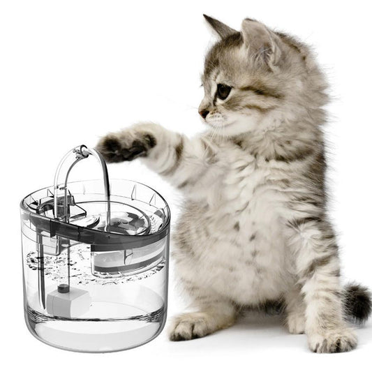 JMT-903114 Automatic Pet Water Dispenser with Circulation System for Cats and Dogs - 1.8L Capacity, Transparent Design