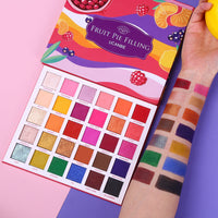 HKM-259859 Pearly Matte Fruit Pie Filling Eyeshadow Palette with 30 Vibrant Colors