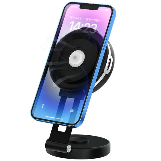 KTX-491219 360-Degree Universal Car Dashboard Mobile Phone Holder with Vacuum Suction and Wireless Charging