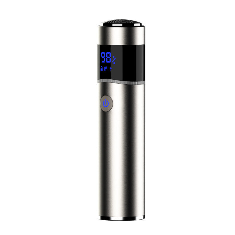 HKM-594131 Portable Rechargeable Electric Shaver for Men with Six-Blade Cutter Head and Metal Body