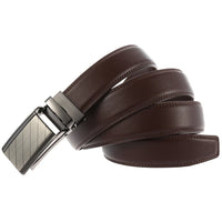 HKM-115923 Automatic Ratchet Buckle Cowhide Leather Belt for Men - Model LY33-1853-1