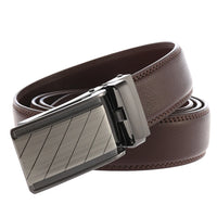 HKM-115923 Automatic Ratchet Buckle Cowhide Leather Belt for Men - Model LY33-1853-1