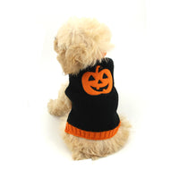 HKM-387475 Knitted Pumpkin Sweater for Pets in Orange and Navy Blue Options