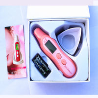 HKM-856787 Digital Beauty Moisture and Oil Tester Pen - Compact Skin Hydration Analyzer in White and Pink