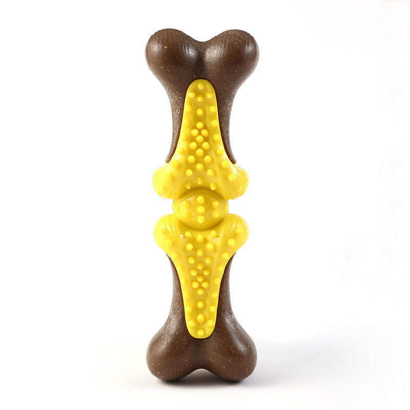 HKM-586515 Durable Rubber Bone Dog Toy for Large Aggressive Chewers, Teething Aid with Dental Health Benefits