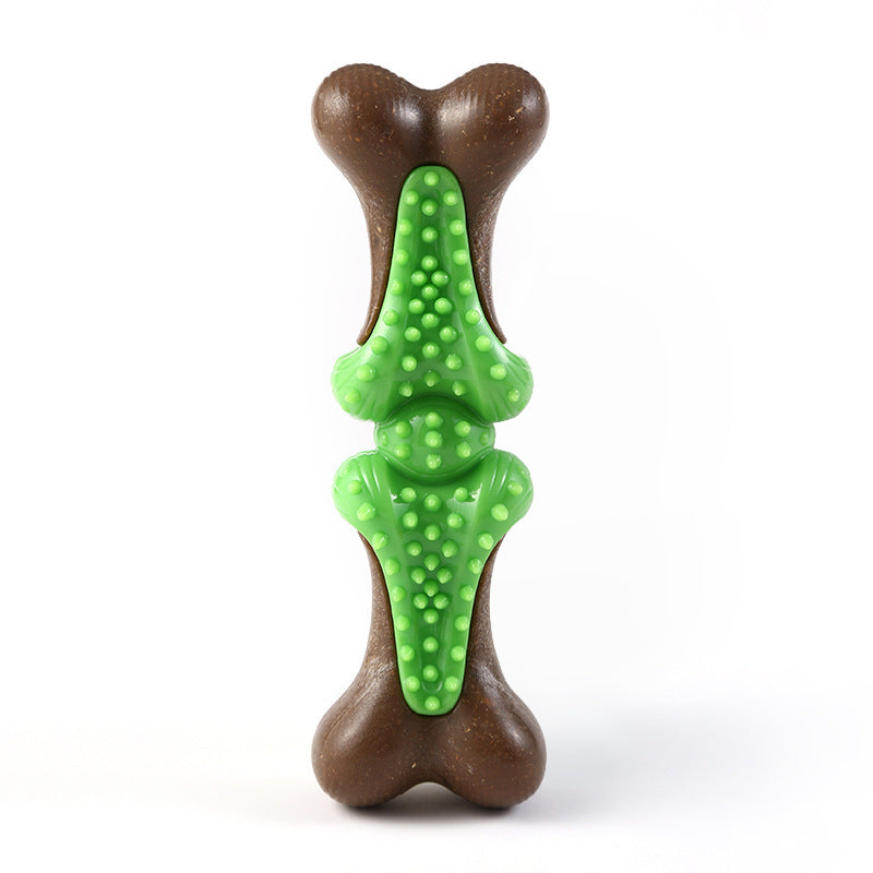 HKM-586515 Durable Rubber Bone Dog Toy for Large Aggressive Chewers, Teething Aid with Dental Health Benefits